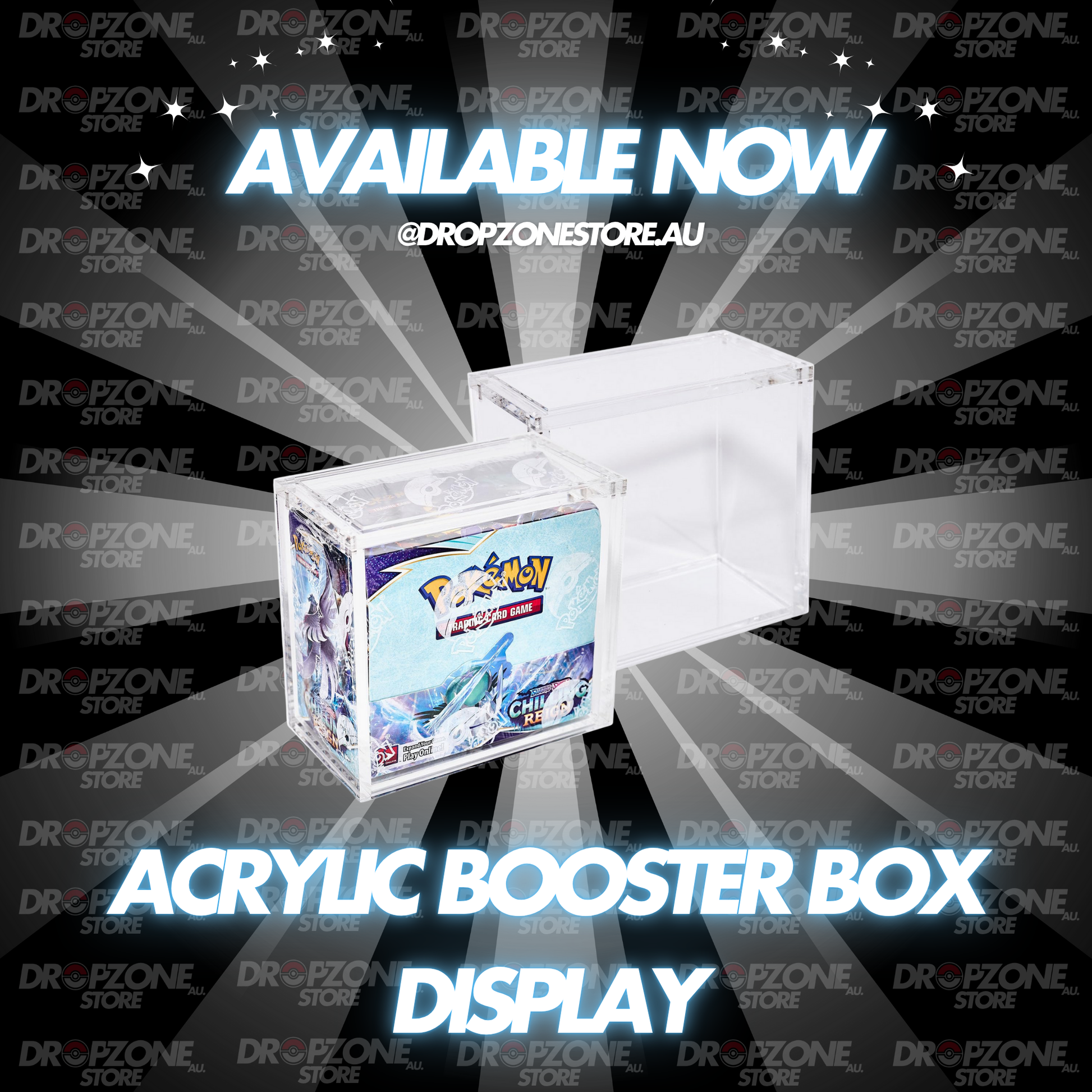 Booster Box Display Case Clear Acrylic with Magnet Lid
